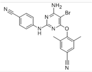 4-[[2-[(4-氰基苯基)氨基]-5-溴-6-氨基]-4-嘧啶基氧基]-3,5-二甲基苯腈；依曲韦林